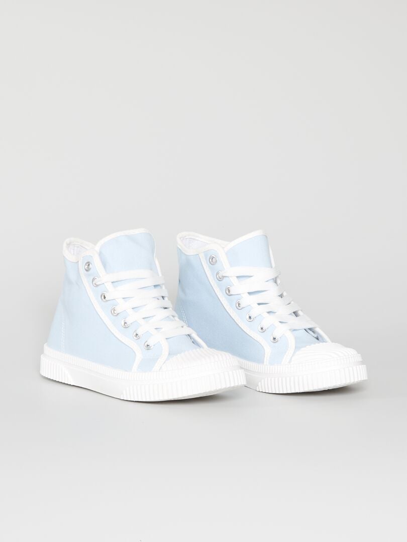 basket toile bleu marine femme