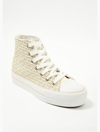 Baskets montantes en toile fantaisie