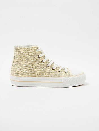 Baskets montantes en toile fantaisie