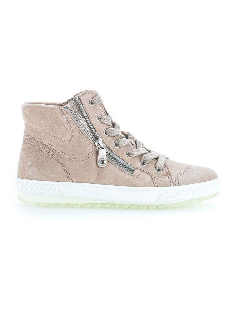 Baskets montantes  en velours Gabor Beige - Kiabi