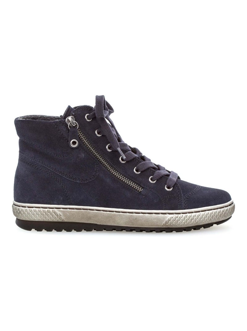 Baskets montantes  en velours Gabor Bleu marine - Kiabi