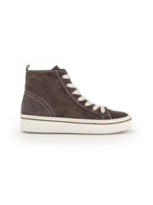 Baskets montantes  en velours - Kiabi
