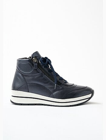 Baskets montantes largeur confort cuir - Afibel