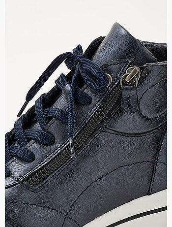 Baskets montantes largeur confort cuir - Afibel