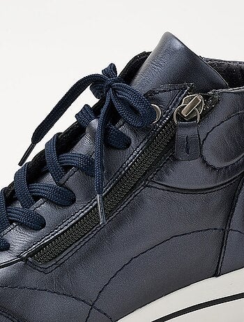 Baskets montantes largeur confort cuir - Afibel