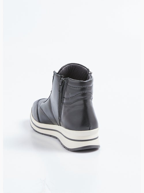 Baskets montantes largeur confort cuir - Afibel - Kiabi Baskets montantes largeur confort cuir - Afibel - Kiabi