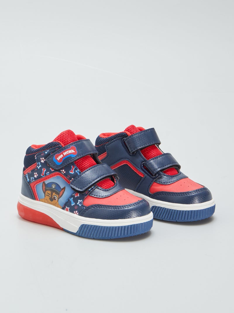 Baskets montantes lumineuses 'Pat'Patrouille' Bleu/rouge - Kiabi