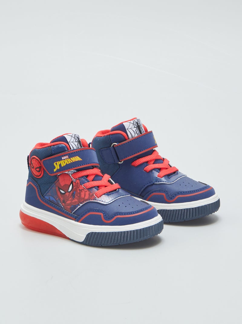Baskets montantes lumineuses 'Spider-Man' Bleu/rouge - Kiabi