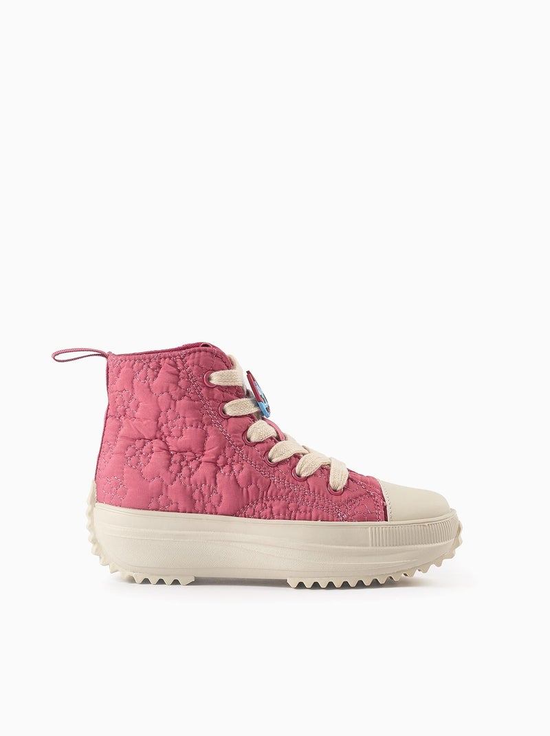 Baskets Montantes Matelassées Lilo et Stitch Rose foncé - Kiabi