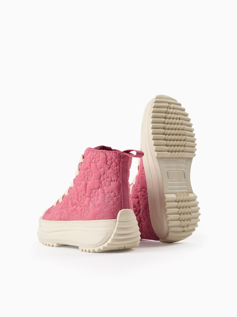 Baskets Montantes Matelassées Lilo et Stitch Rose foncé - Kiabi