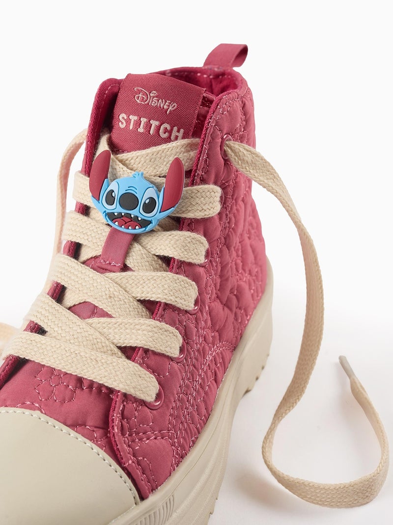 Baskets Montantes Matelassées Lilo et Stitch Rose foncé - Kiabi