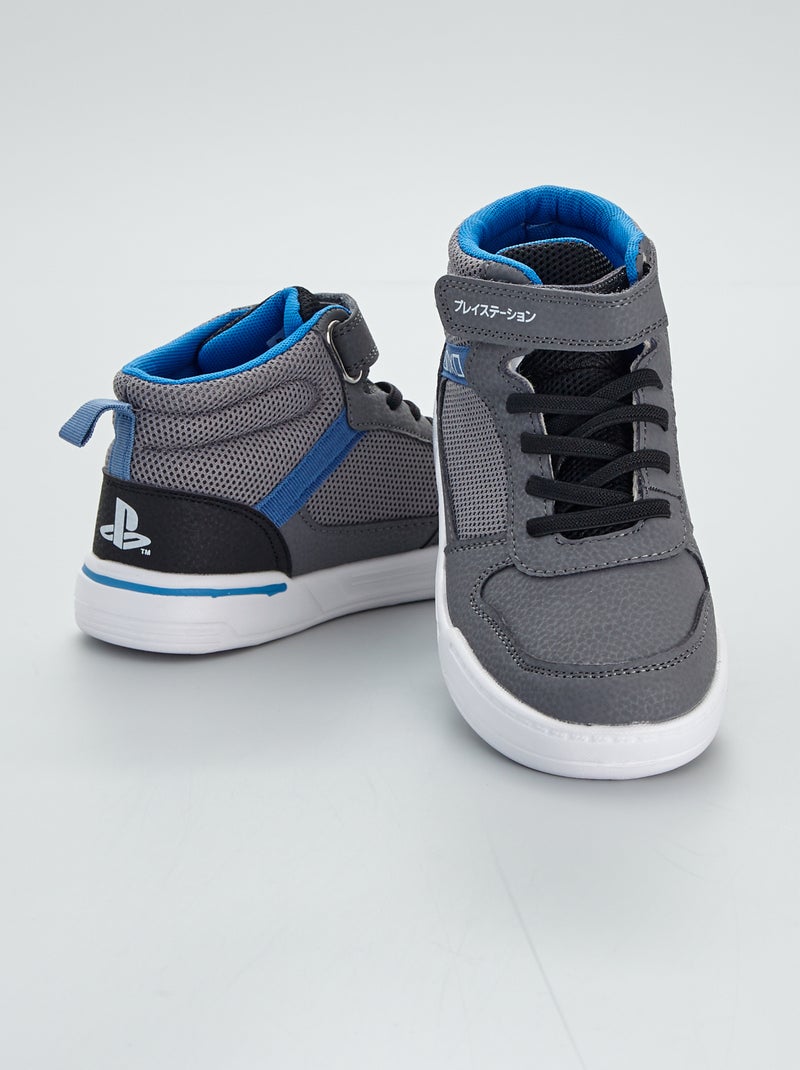 Baskets montantes 'Playstation' gris - Kiabi