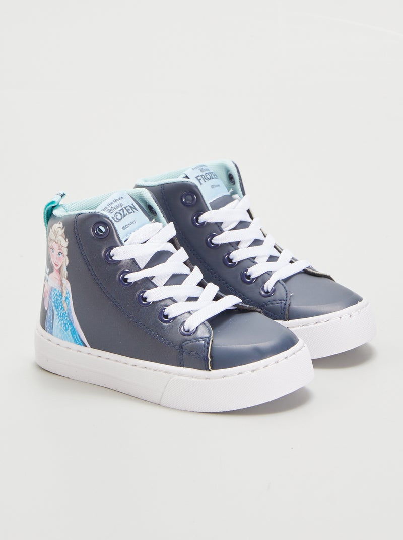 Baskets montantes 'Reine des Neiges' bleu - Kiabi