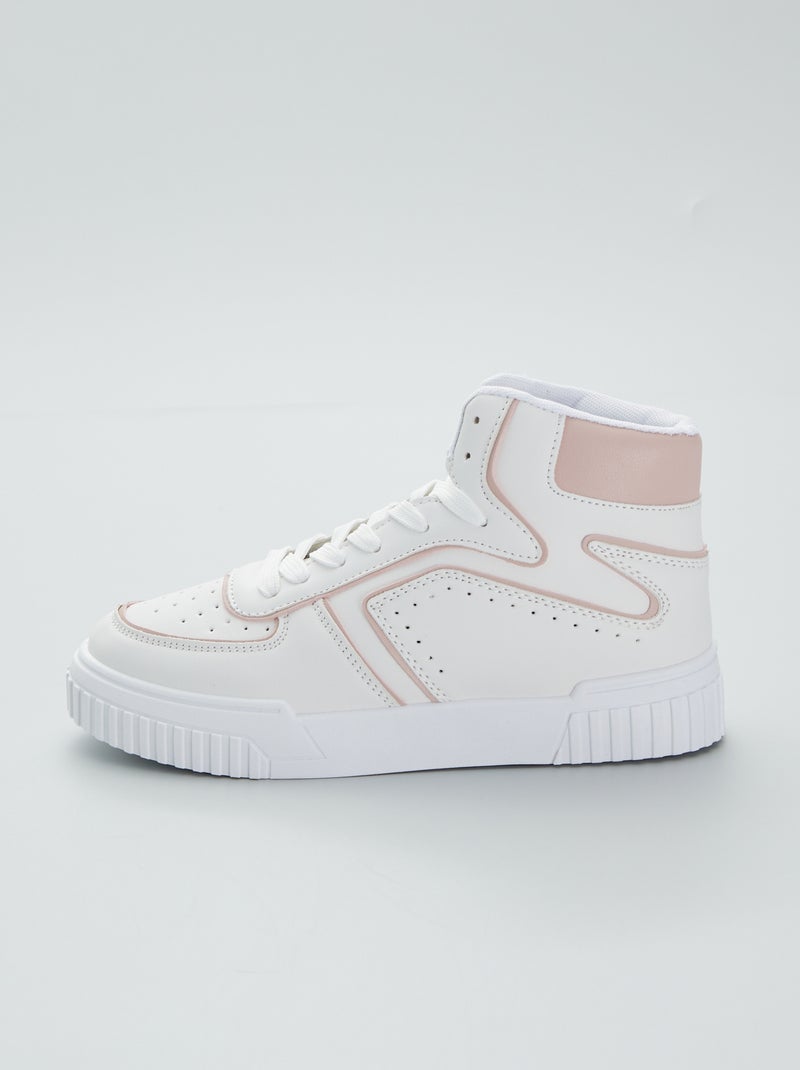 Baskets montantes rose - Kiabi