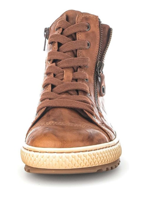 Baskets montantes s en cuir lisse Gabor - Kiabi