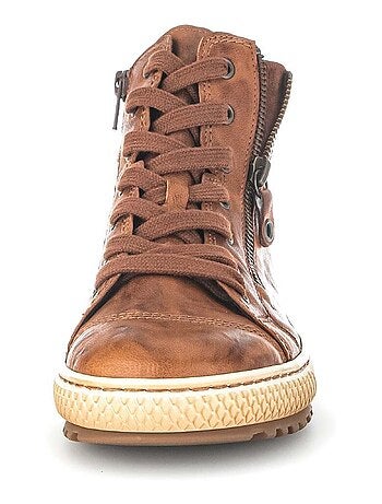 Baskets montantes s en cuir lisse