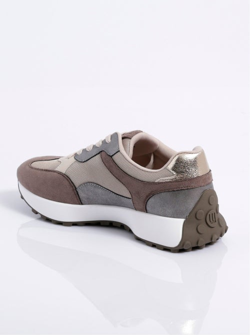 Baskets multimatières semelle compensée - AFIBEL - Kiabi