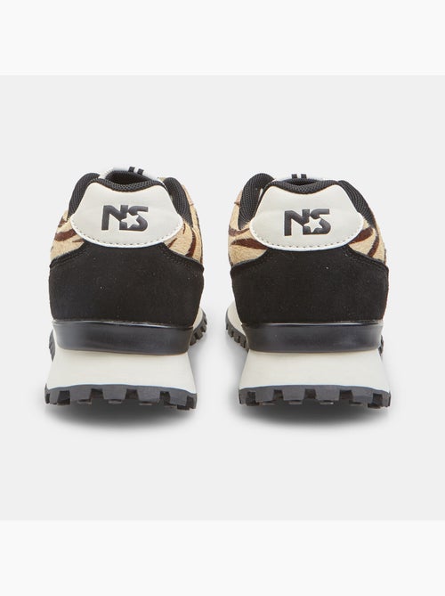 Baskets North Star avec inserts à motif animalier - Kiabi