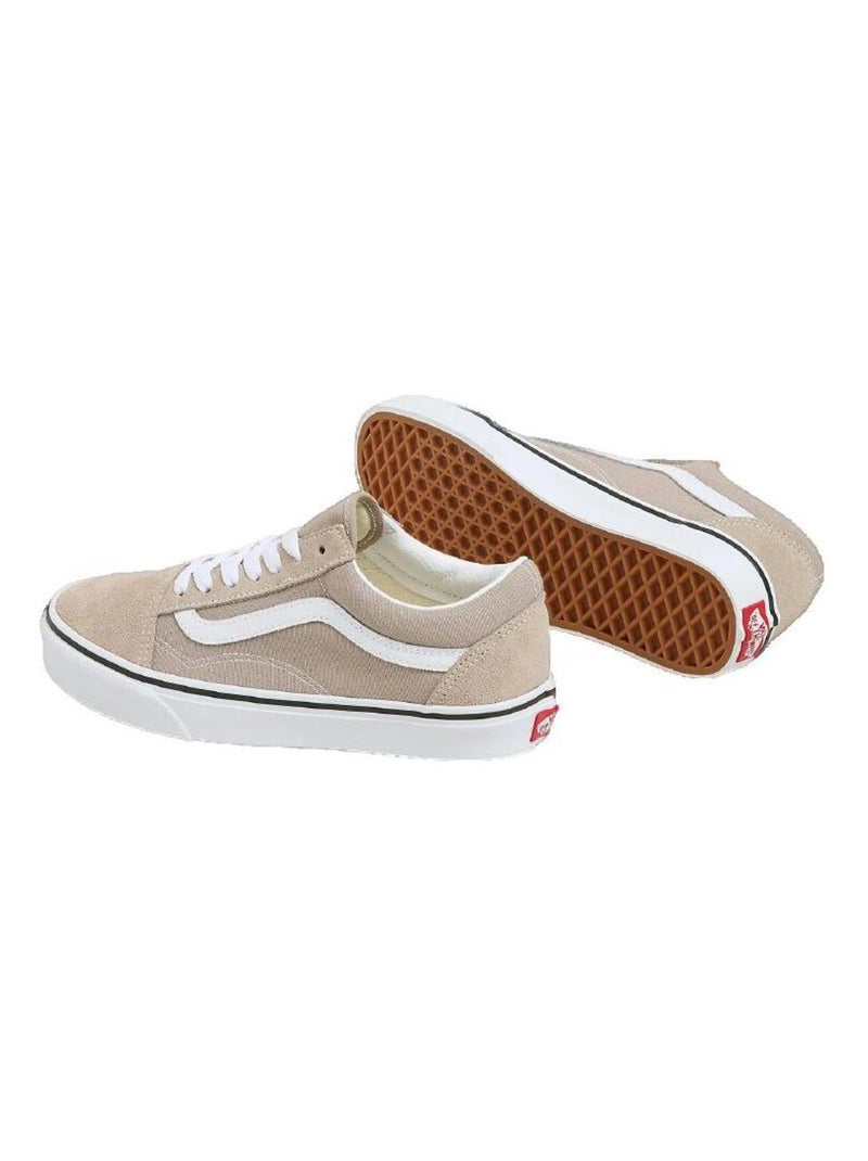 Baskets Old Skool en cuir et daim Vans Blanc cassé - Kiabi