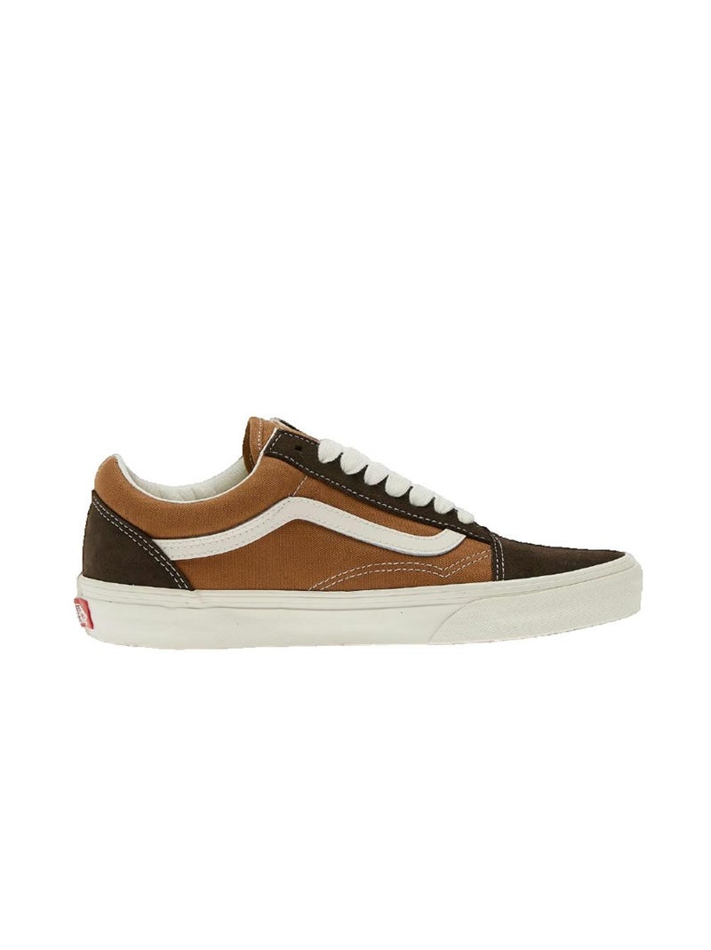 Baskets Old Skool en cuir Vans Marron - Kiabi