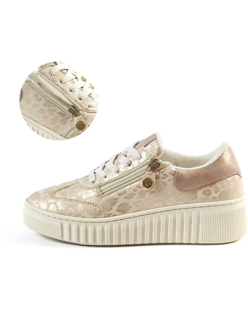 Baskets pieds larges h - gaelle Or rose - Kiabi