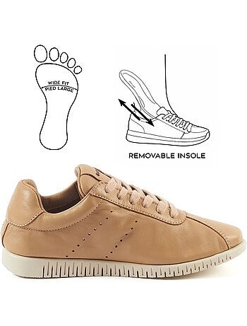 Baskets pieds larges h - jane