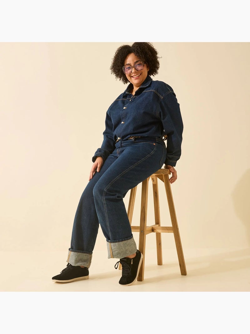 Baskets pieds larges h - jane Noir Noir - Kiabi
