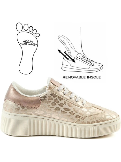 Baskets pieds larges H - Modèle Gaelle - Kiabi