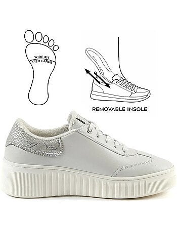 Baskets pieds larges H - Modèle Gwen