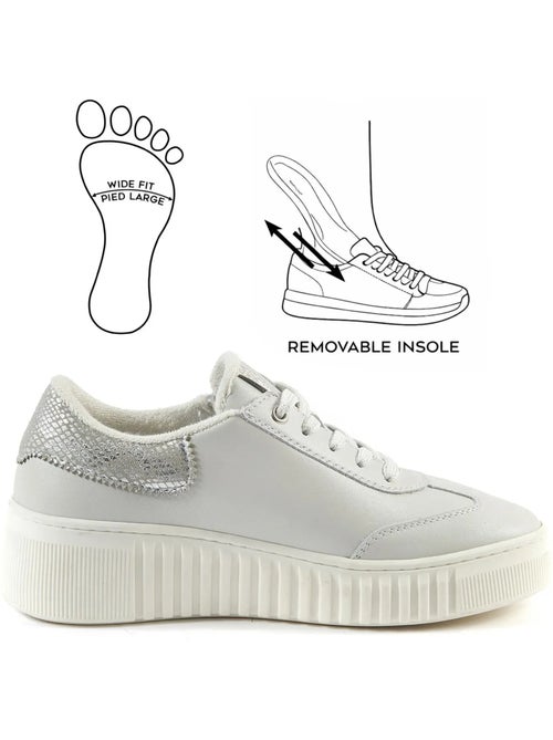 Baskets pieds larges H - Modèle Gwen - Kiabi