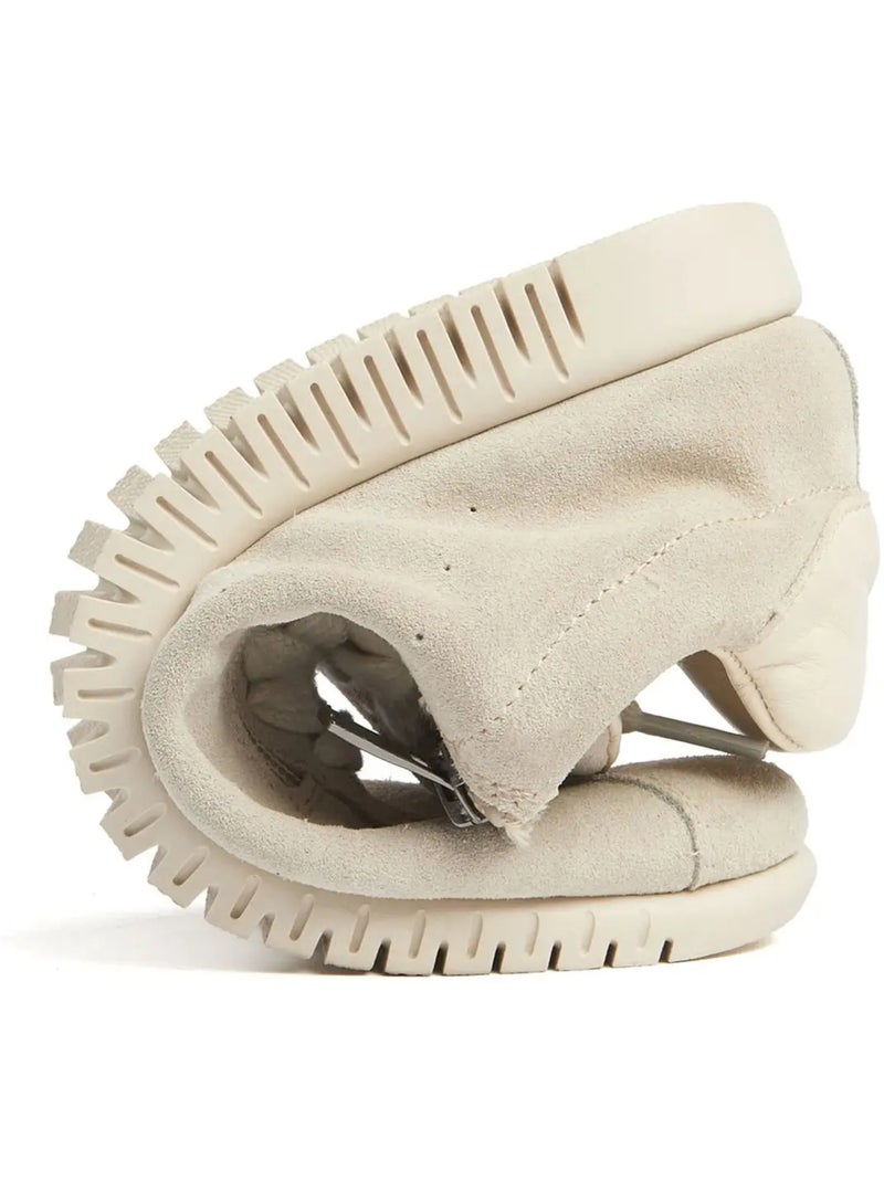 Baskets pieds larges H - Modèle Jane Blanc Ecru Noir - Kiabi
