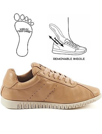 Baskets pieds larges H - Modèle Jane