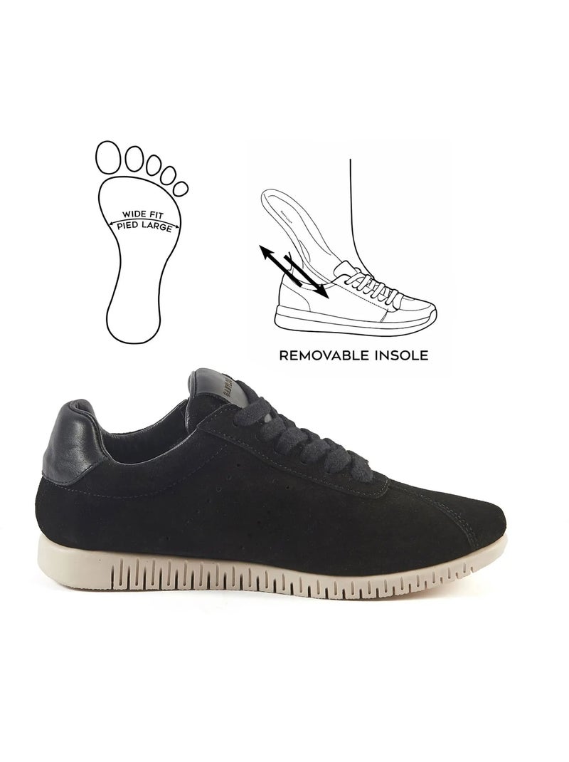 Baskets pieds larges H - Modèle Jane Noir Noir - Kiabi