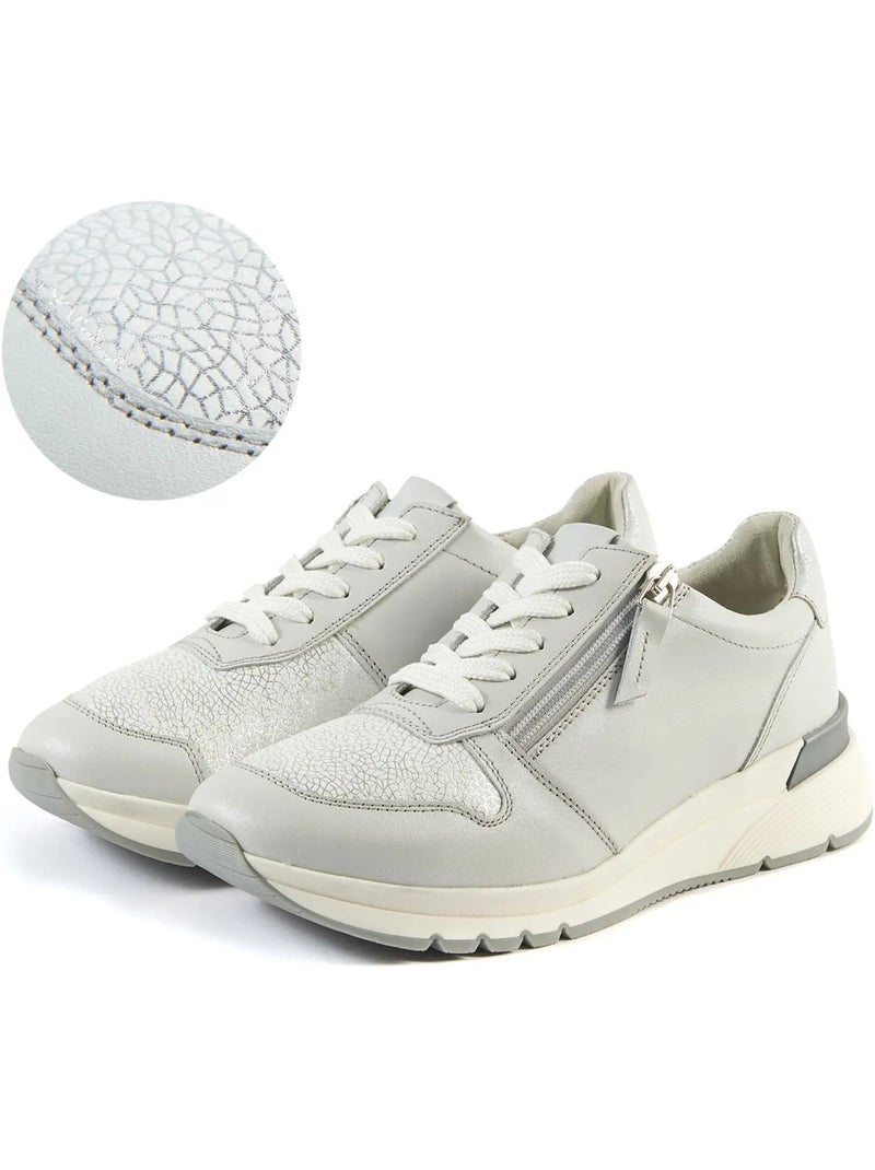 Baskets pieds larges K - Modèle Cléa Gris clair - Kiabi