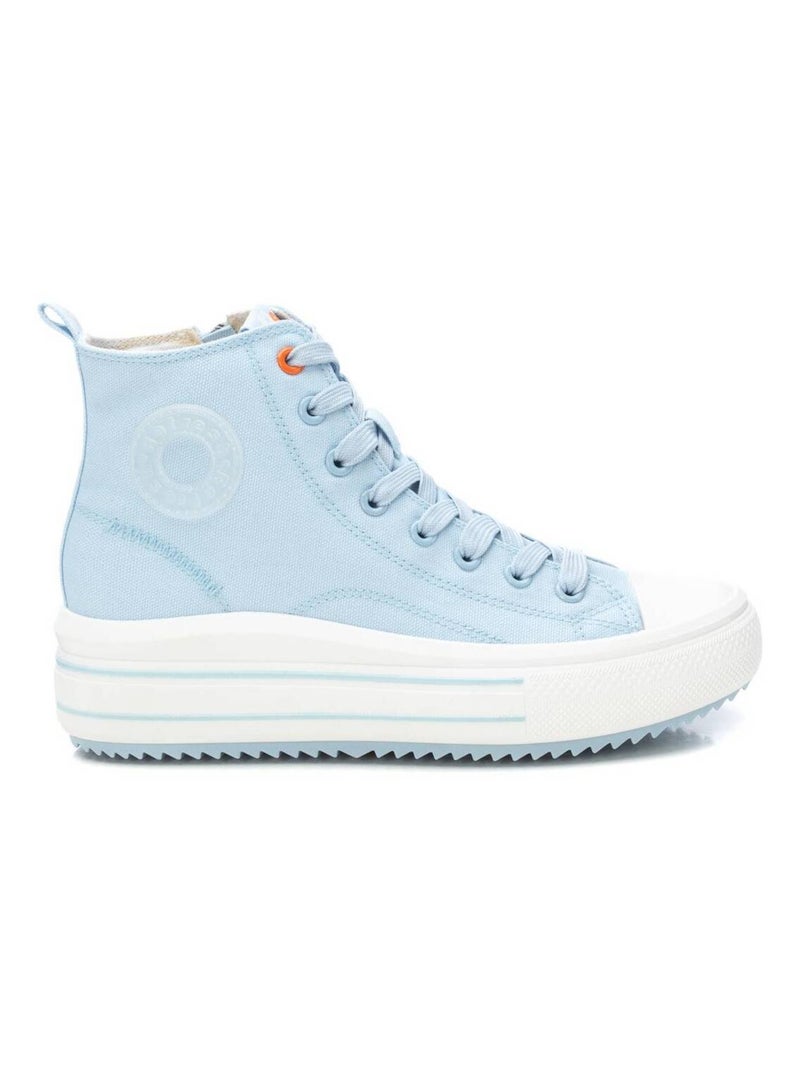 Baskets plaine fermeture éclair Bleu - Kiabi