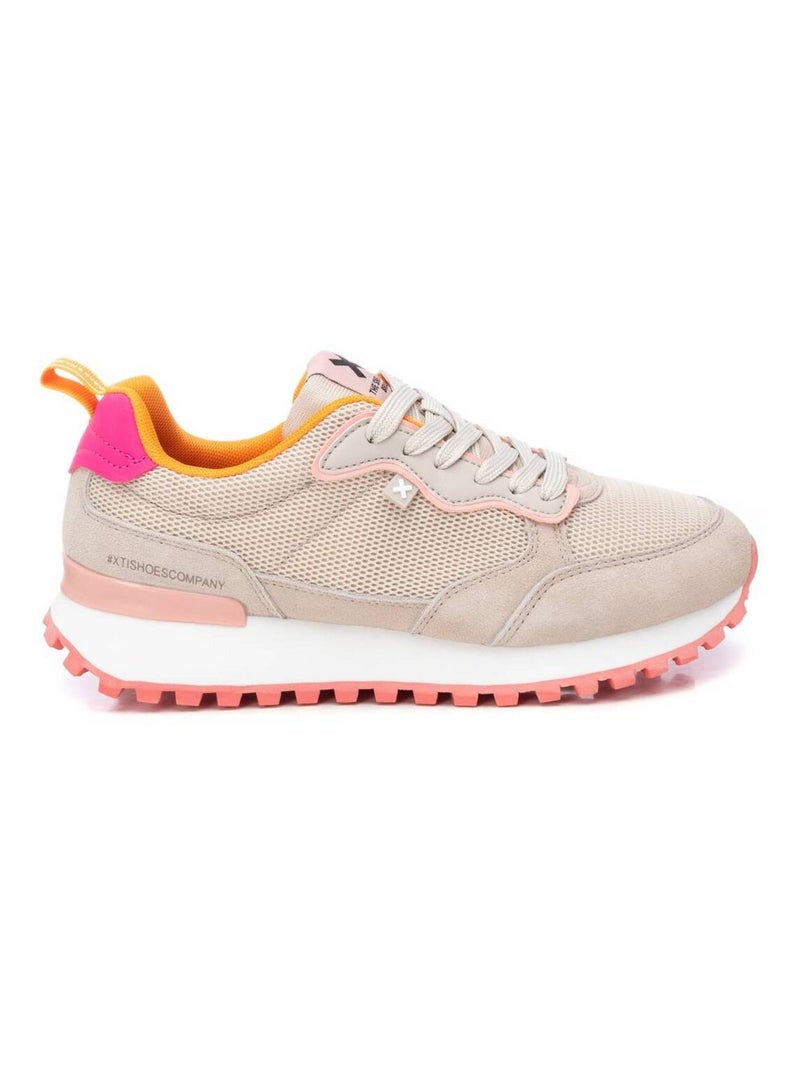 Baskets plaine lacets Beige - Kiabi