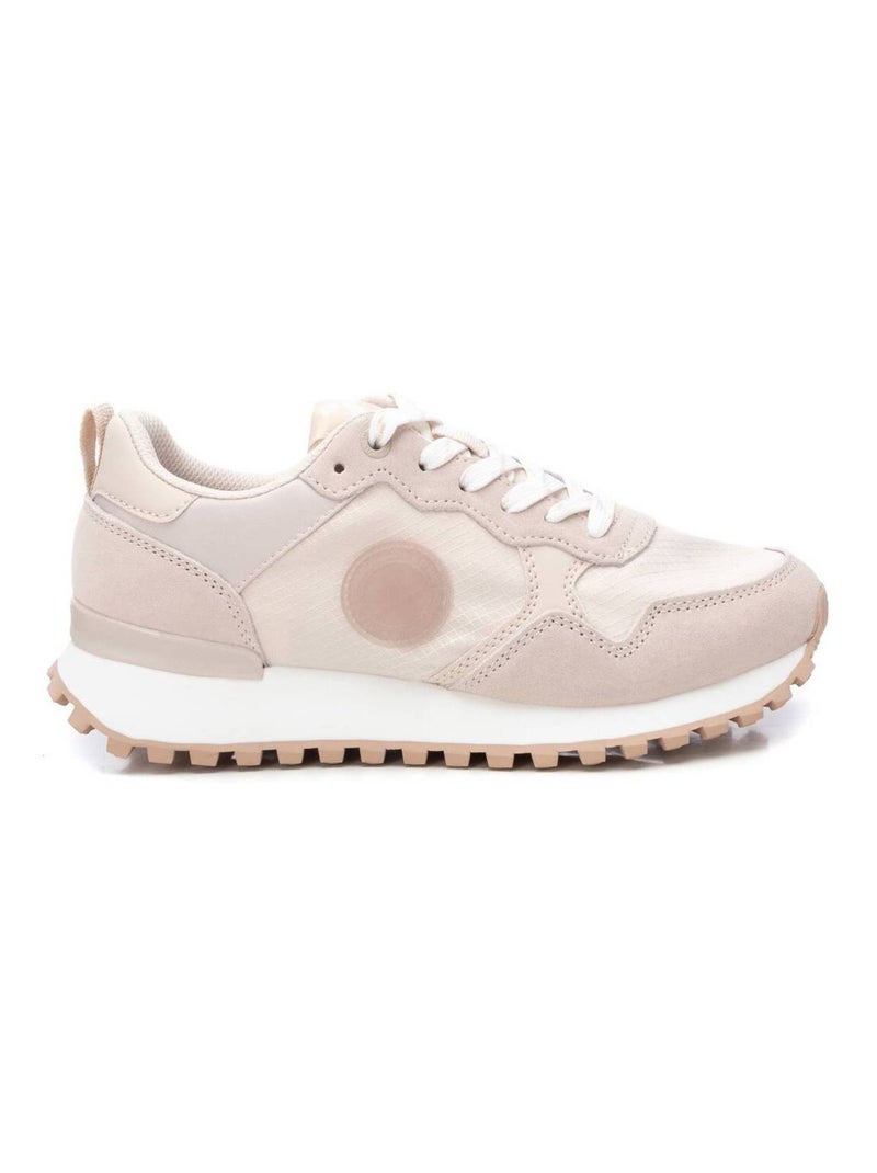 Baskets plaine lacets Beige - Kiabi