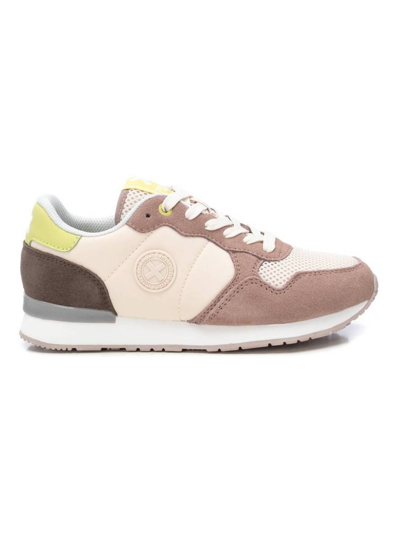 Baskets plaine lacets Beige - Kiabi