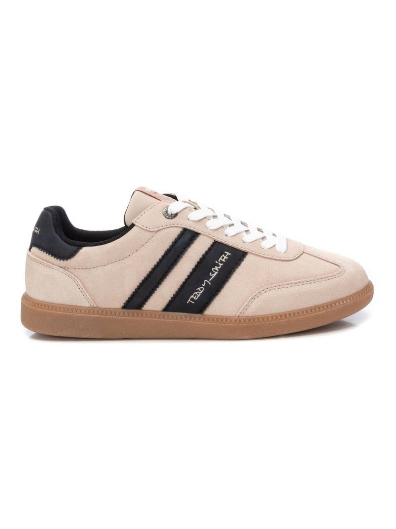 Baskets plaine lacets Beige - Kiabi