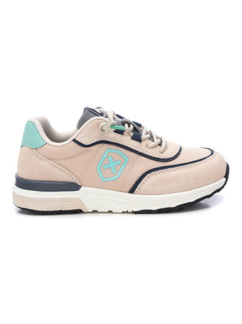 Baskets plaine lacets Beige - Kiabi