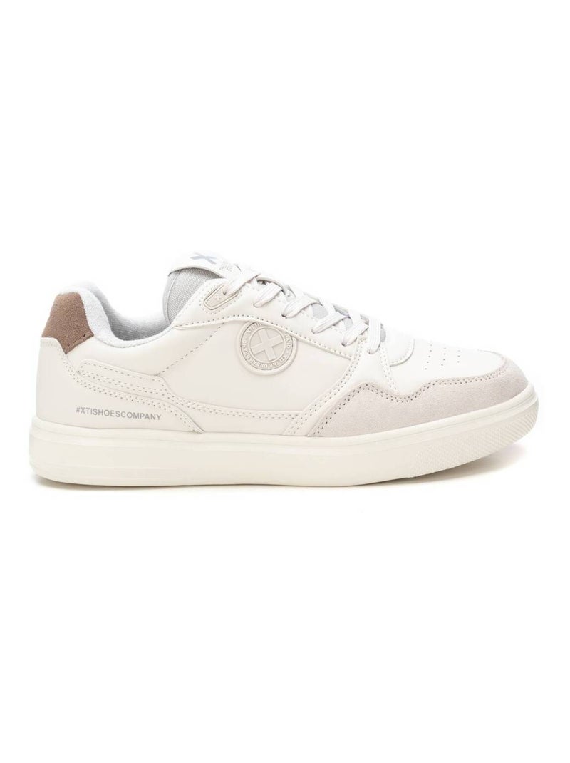Baskets plaine lacets Beige - Kiabi
