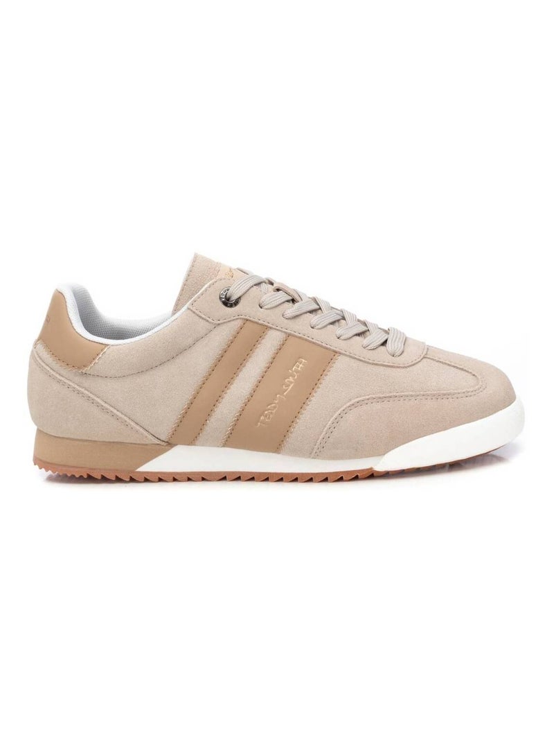 Baskets plaine lacets Beige sable - Kiabi