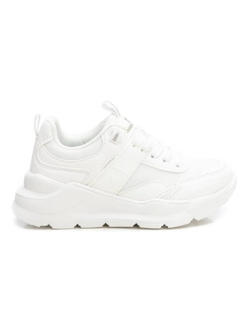 Baskets plaine lacets Blanc - Kiabi