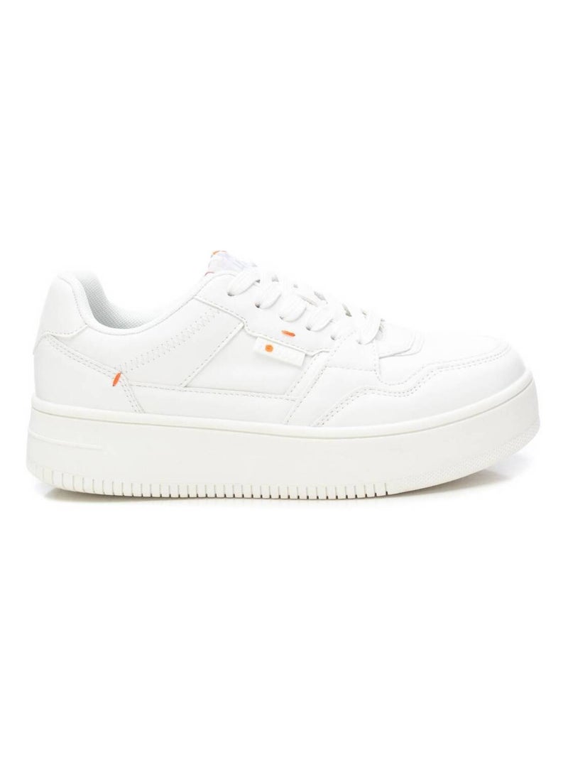 Baskets plaine lacets Blanc - Kiabi