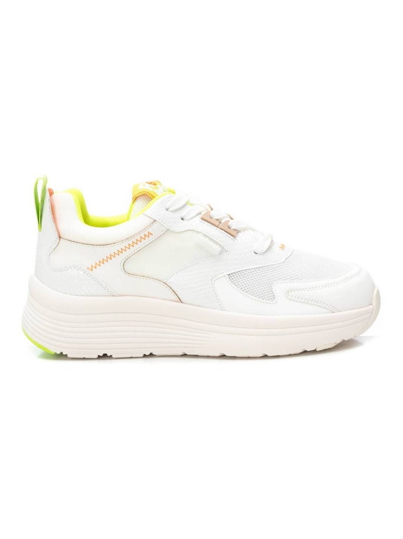 Baskets plaine lacets Blanc - Kiabi