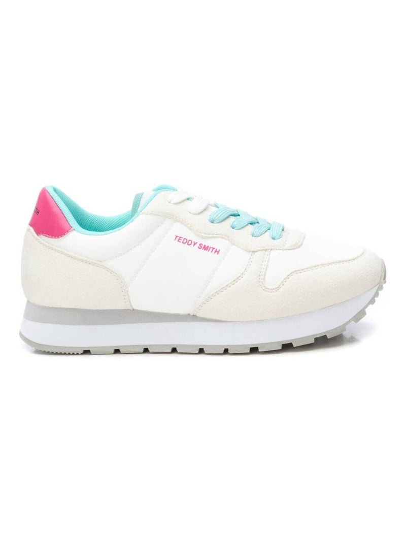 Baskets plaine lacets Blanc - Kiabi
