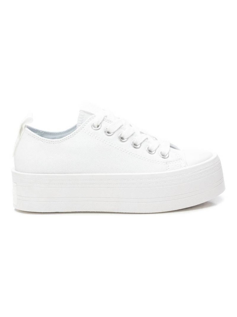 Baskets plaine lacets Blanc - Kiabi