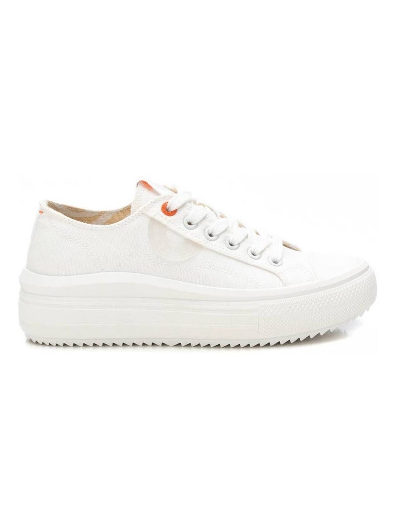 Baskets plaine lacets Blanc - Kiabi