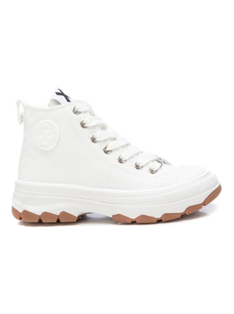 Baskets plaine lacets Blanc - Kiabi