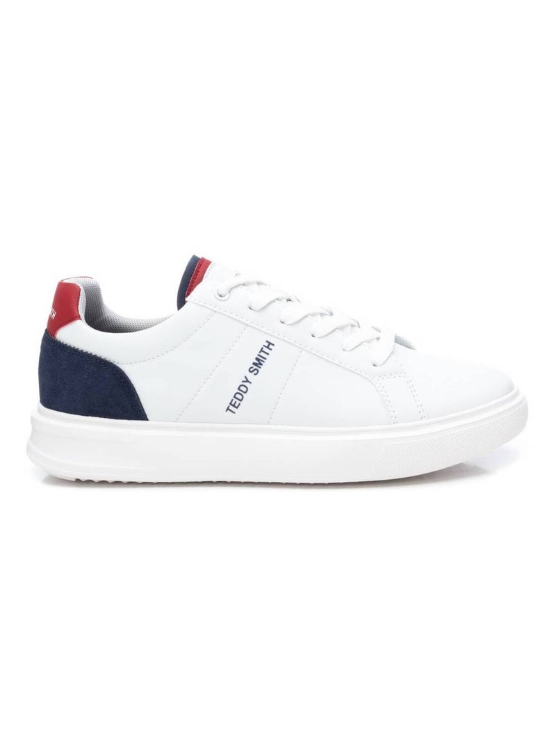 Baskets plaine lacets Blanc - Kiabi